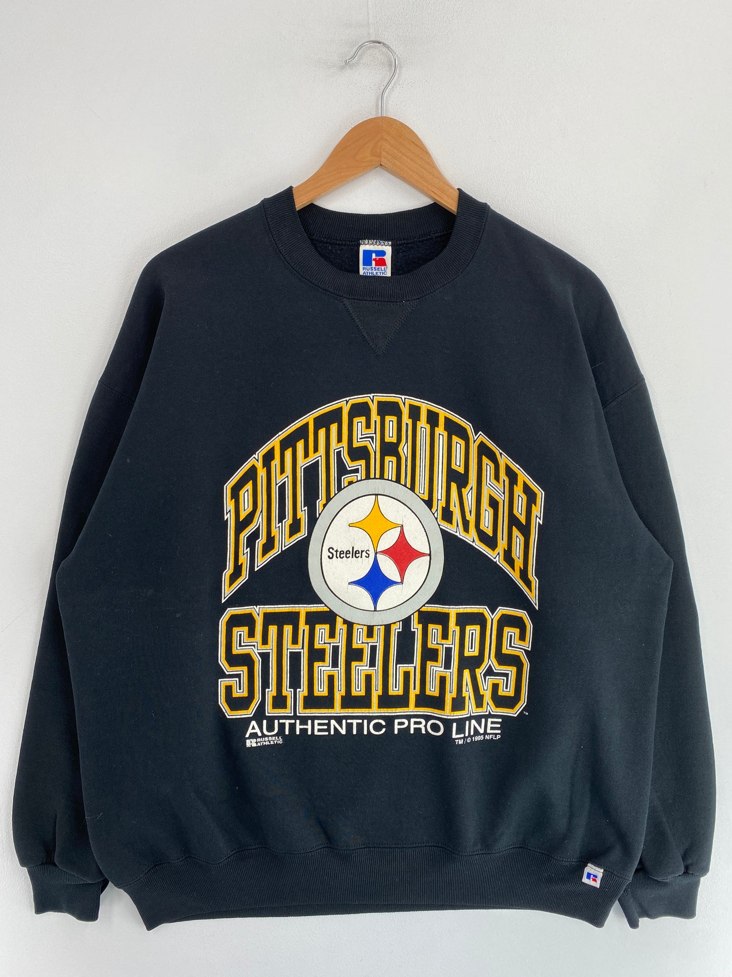 1995 RUSSELL x PITTSBURGH STEELERS Made in USA Size XL NFL Sweat-Shirt / G3367S