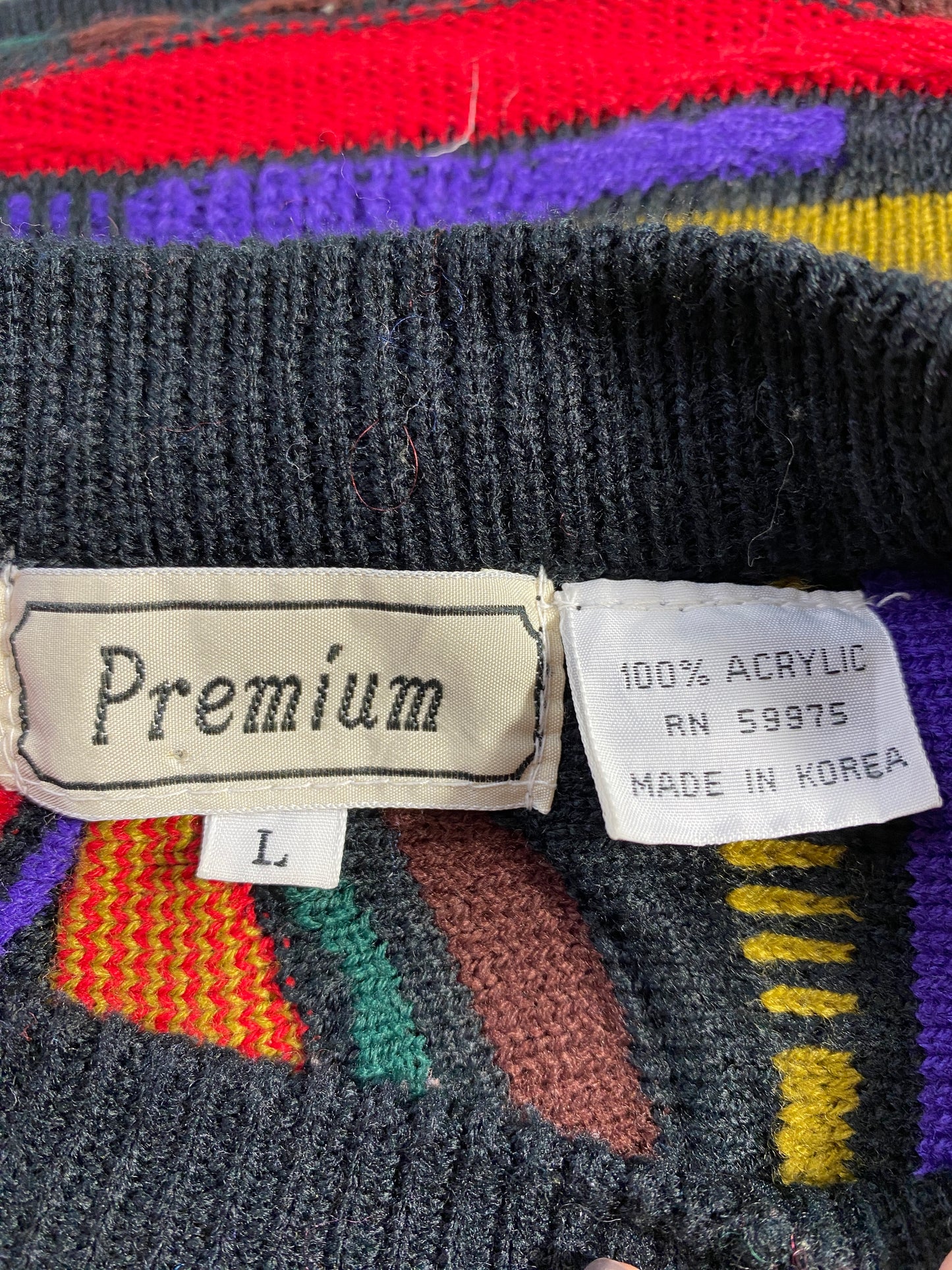 Vintage COOGI STYLE  Size L Acrylic Knit Sweater / F8837K