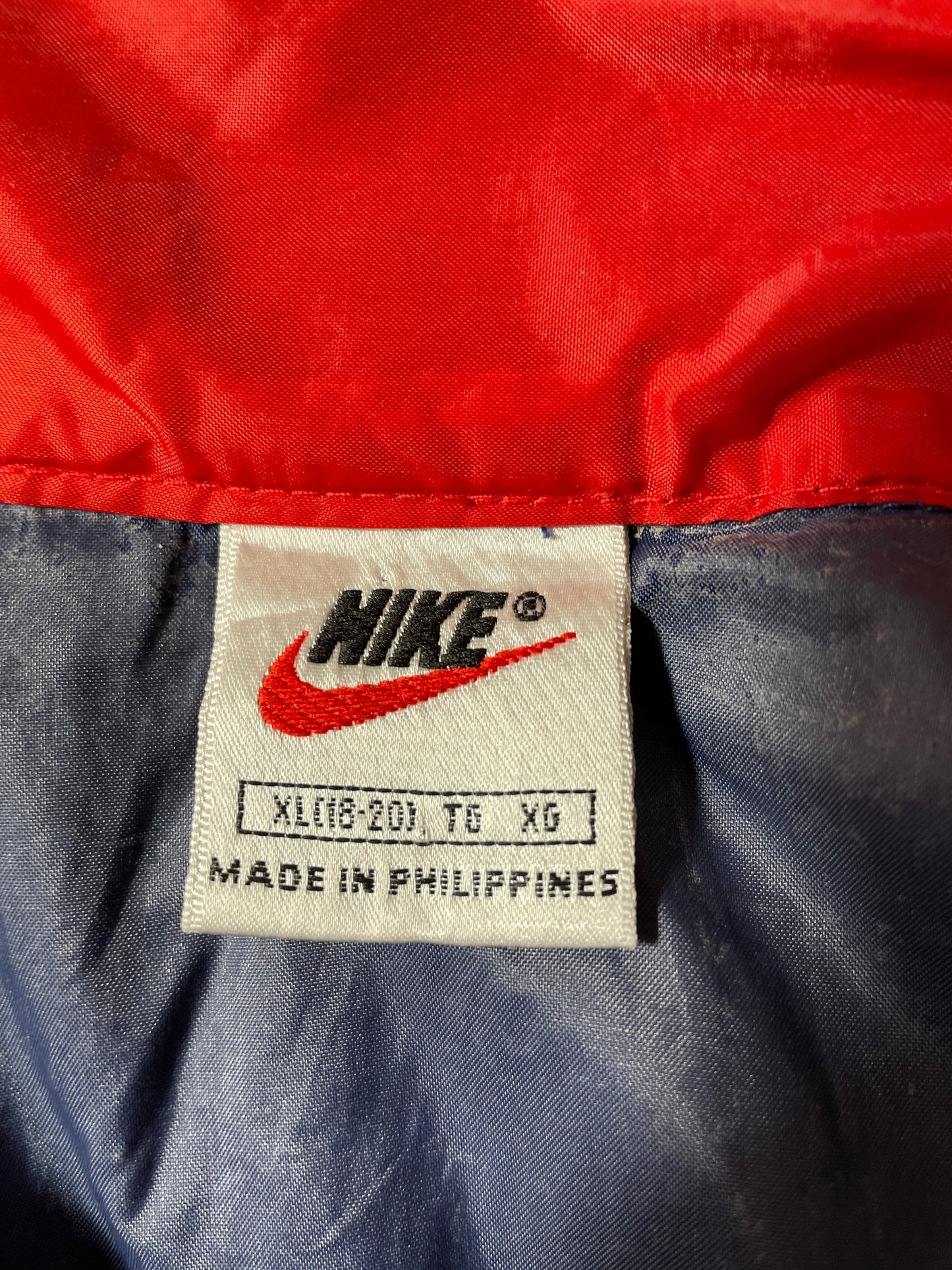 .90’s Kids NIKE MINI SWOOSH Size Kids XL Outerwear-Nylon Jacket / F8397N