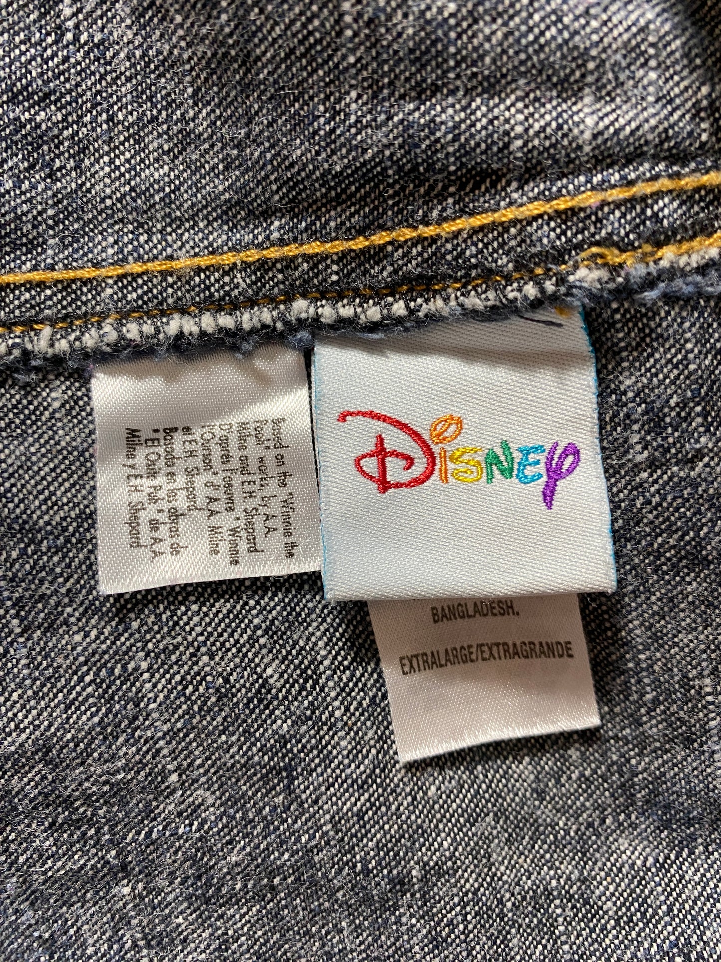Vintage DISNEY POOH Size Approx. Ladies XL Denim Overall / G2392P