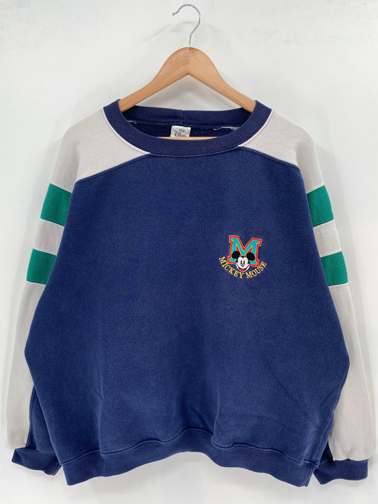 00’ DISNEY MICKEY No Tag Size(Approx.XXL) Vintage Sweat-shirt / F6757S