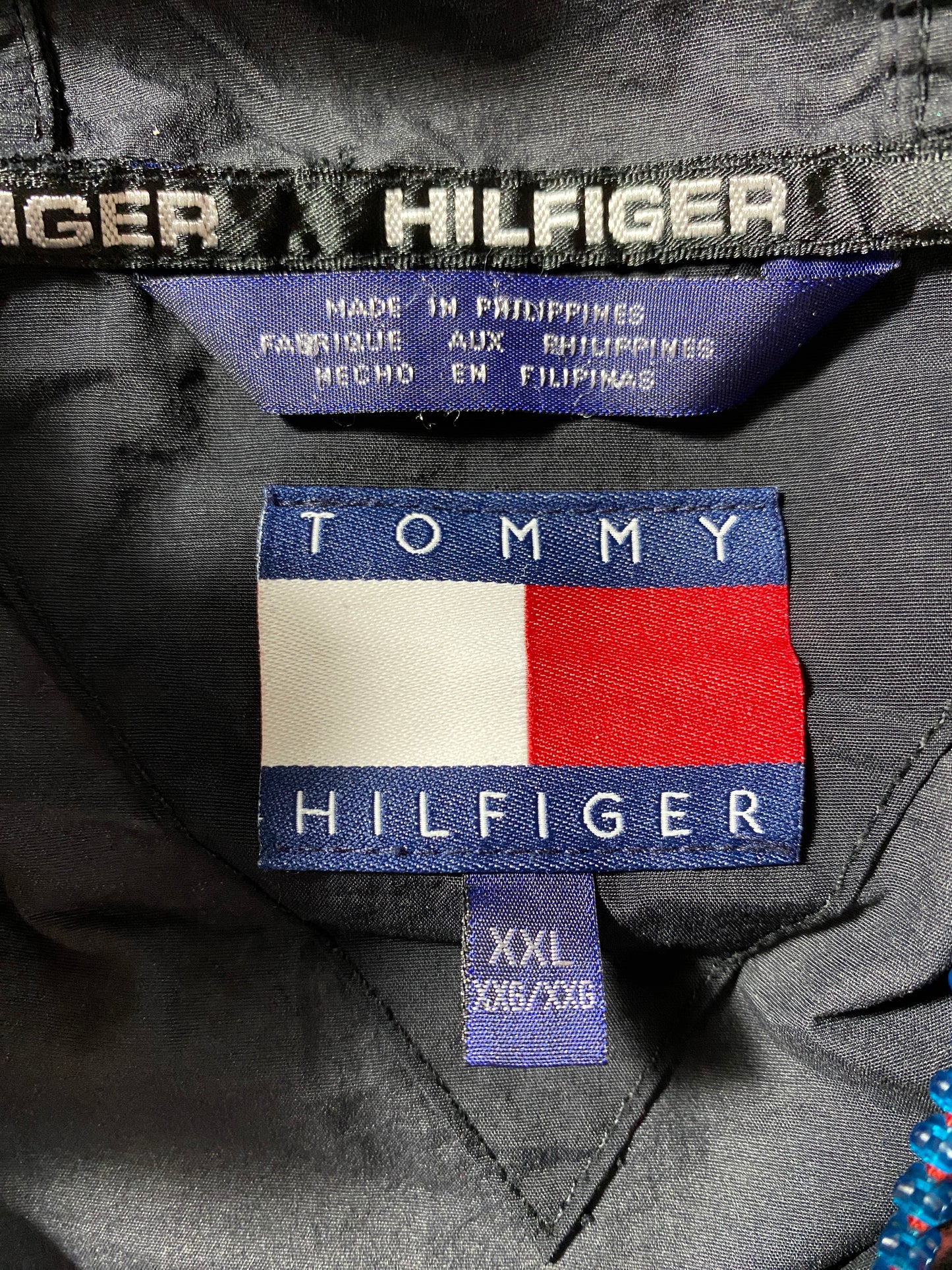 90’s TOMMY HILFIGER Size XXL Half-zip Nylon Jacket / G4483N