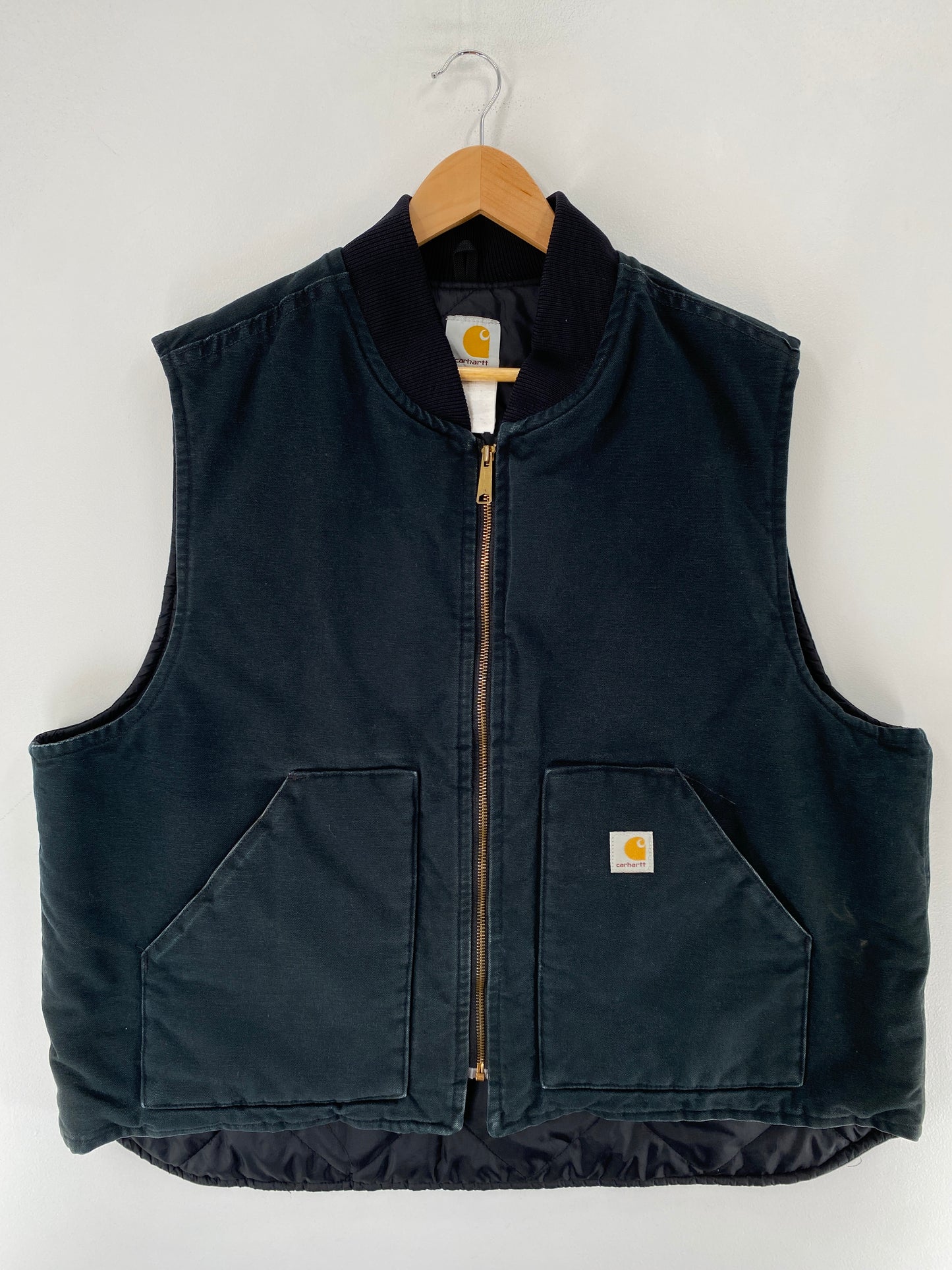 90's CARHARTT Made in USA Size XXL Vintage Zip-Up Duck Vest / F2946J