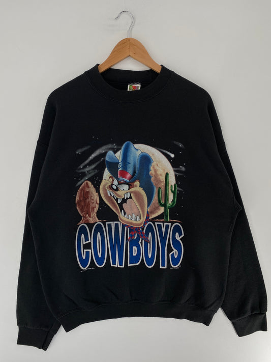 1993 DALLAS COWBOYS x TASMANIAN DEVIL Made in USA Size XL Vintage NFL Sweat / F1090S