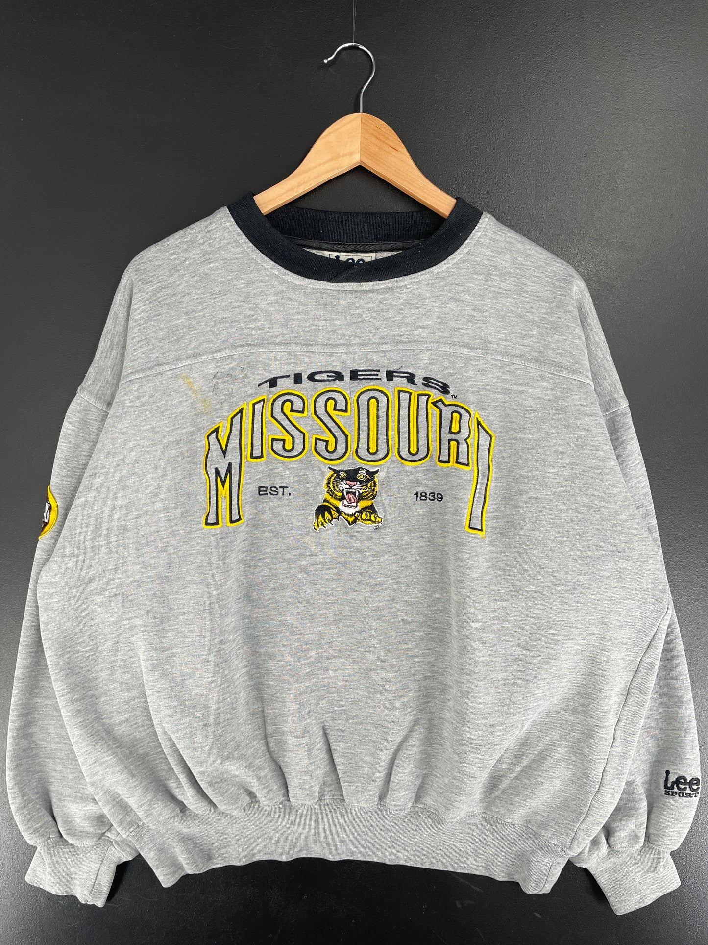 90’s MISSOURI TIGERS Size XL College Sweat-shirt / F3747S