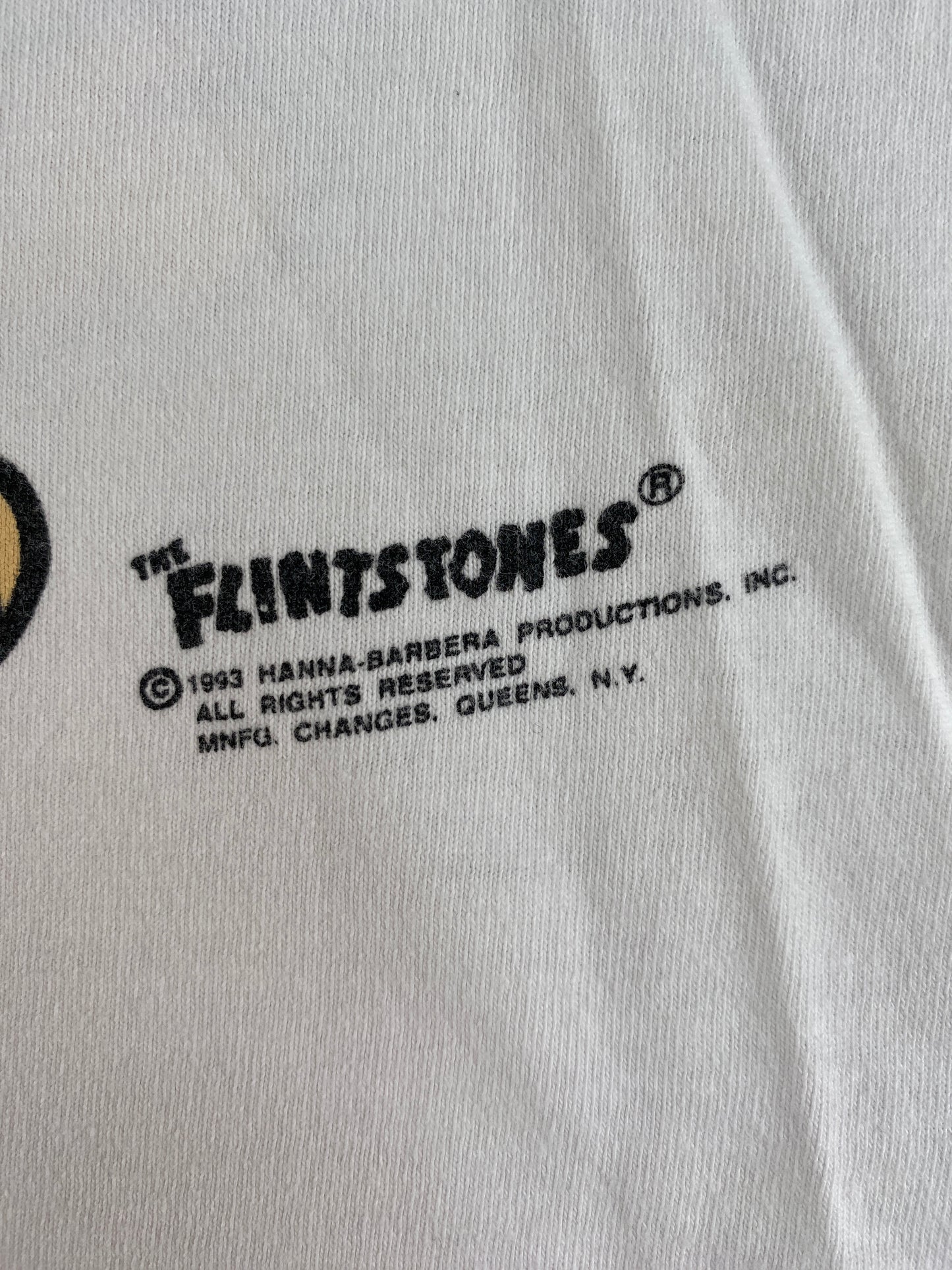 1993 THE FLINTSTONES Size No tag (Approx. XL) Vintage T-shirt / G3074T
