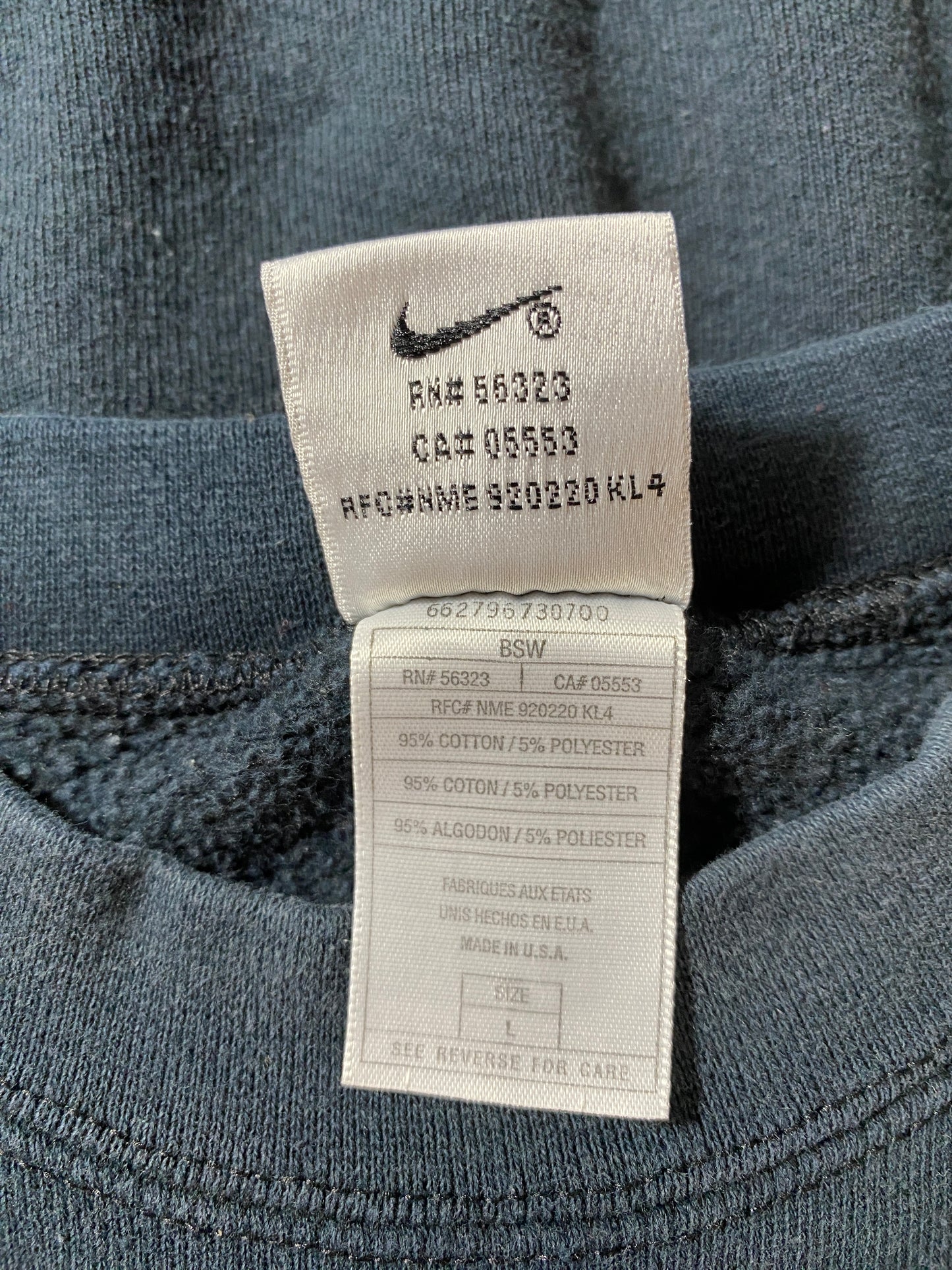 90's NIKE x RAIDERS Made in USA Size L Vintage NFL Sweat-Shirt / G998S