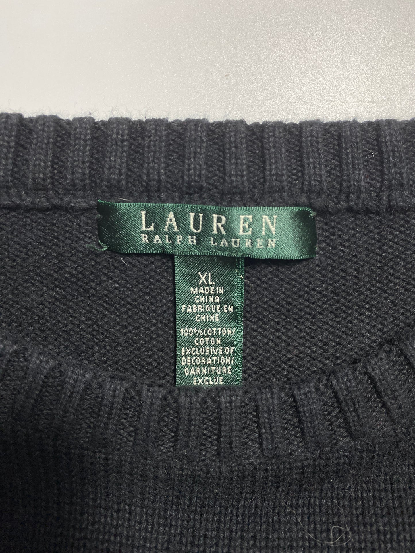 Vintage RALPH LAUREN Size Ladies XL Cotton Knit Sweater / G4510K