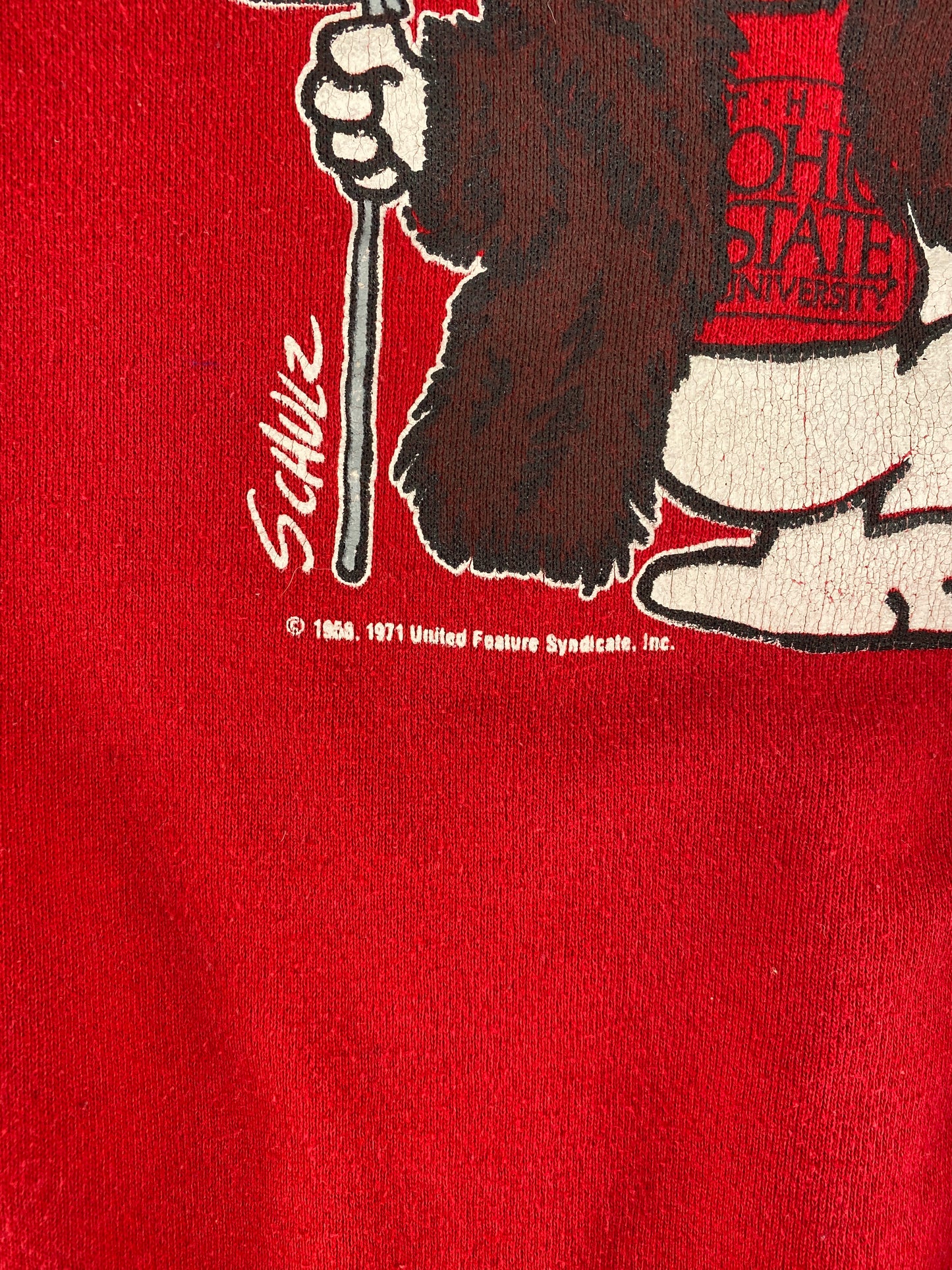 80's OHIO STATE X SNOOPY Made in USA Size XL Vintage College Sweat-shirt / F6215S