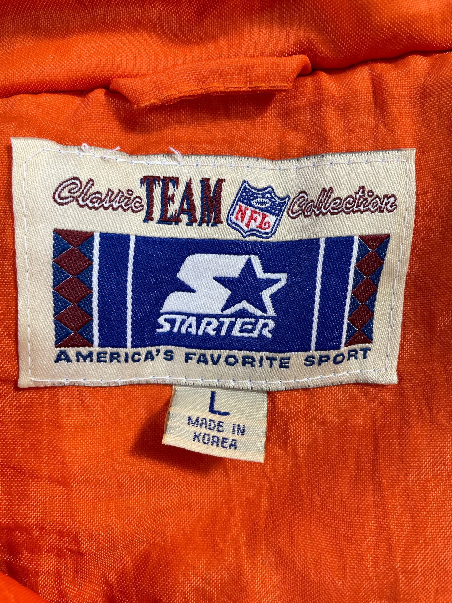90’s STARTER x DENVER BRONCOS Size L Vintage NFL Padded Nylon Jacket / F5861N