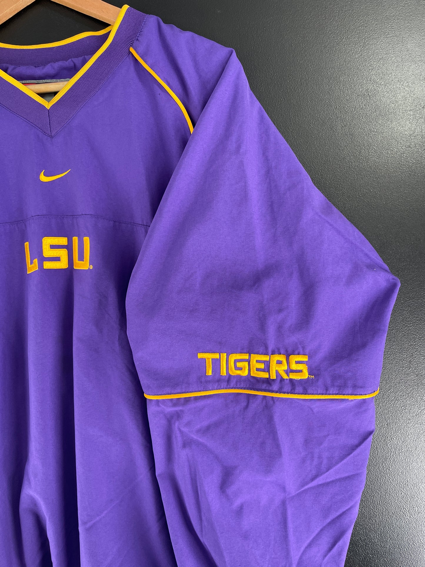 00’ NIKE x LSU TIGERS Size L Vintage College Nylon Jacket / F7711N