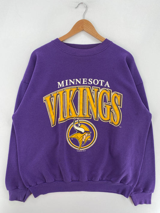 1993 MINNESOTA  VIKINGS Made in USA Size XXL Vintage NFL Sweat-Shirt / F9196S