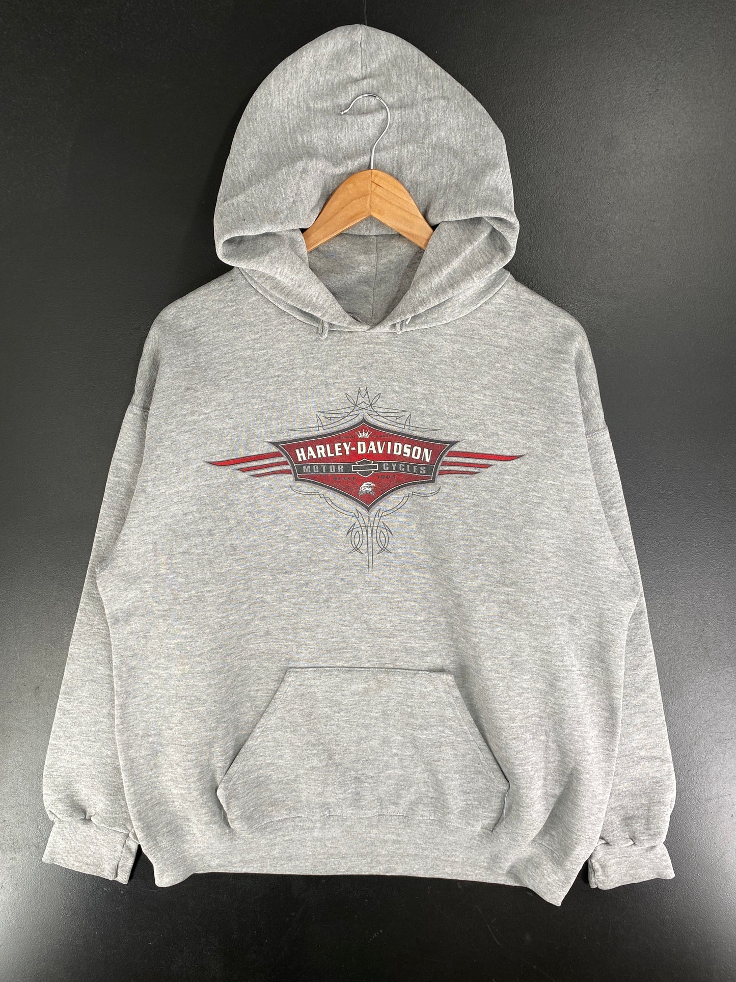 Vintage HARLEY DAVIDSON Size L Hoodie Sweat-Shirt / F4892S