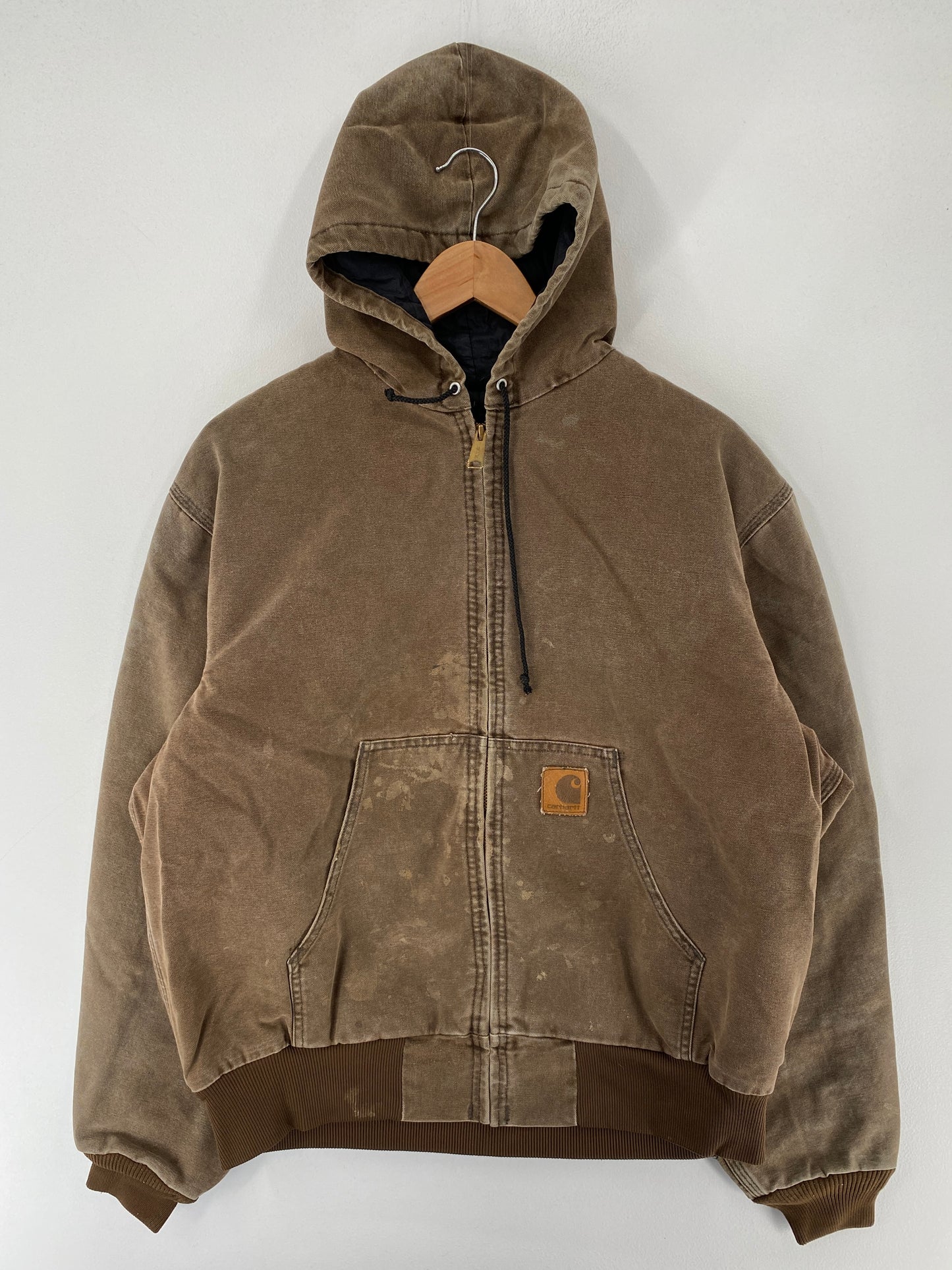 90’s CARHARTT Made in USA Size L Zip-Up Duck Jacket / F4989J