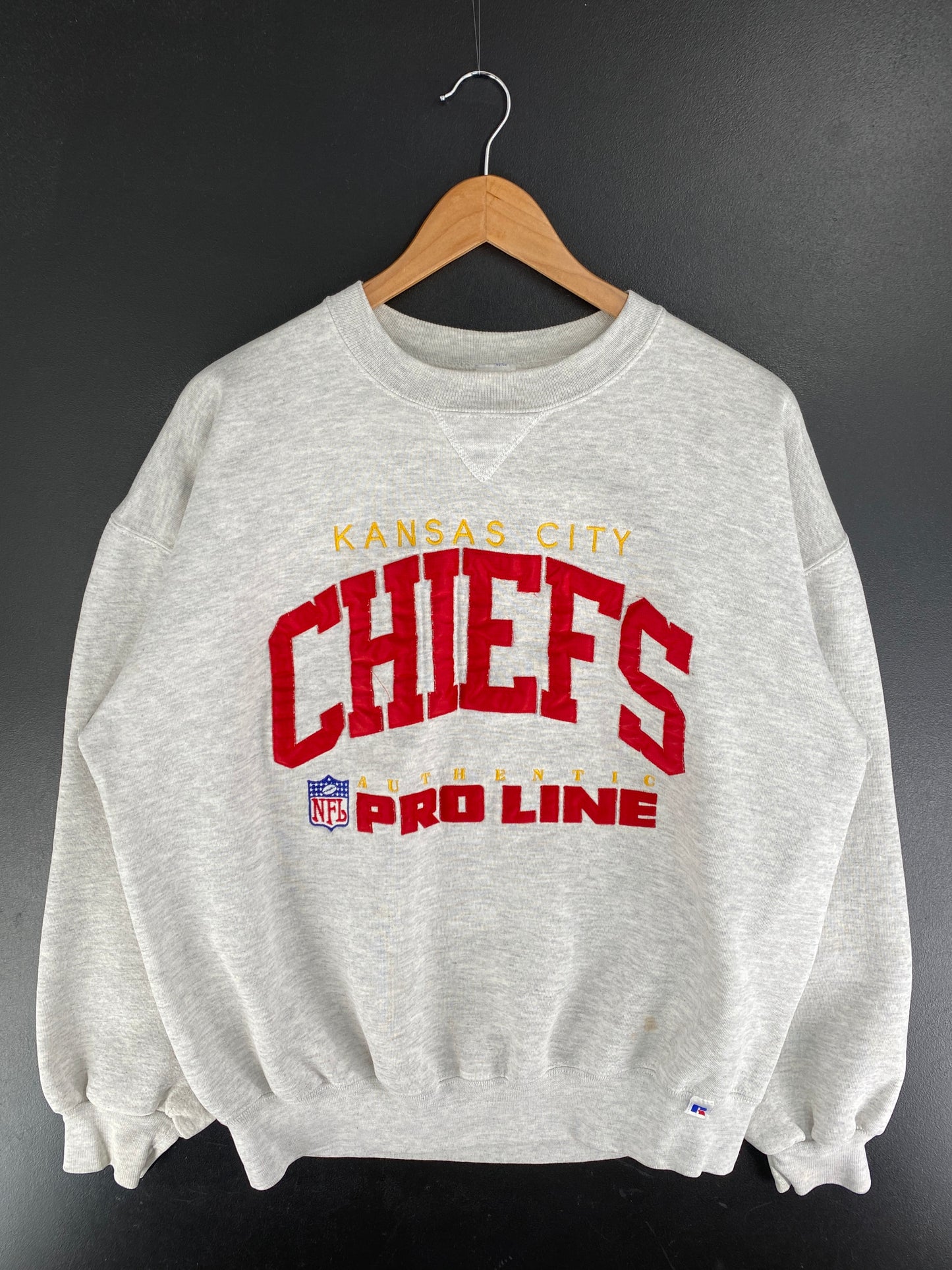 90's KANSAS CITY CHIEFS x RUSSELL Made in USA Size XL NFL Sweat-Shirt / F4902S