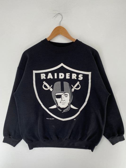1994 RAIDERS Made in USA Size L Vintage NFL Sweat-shirt / F4694S