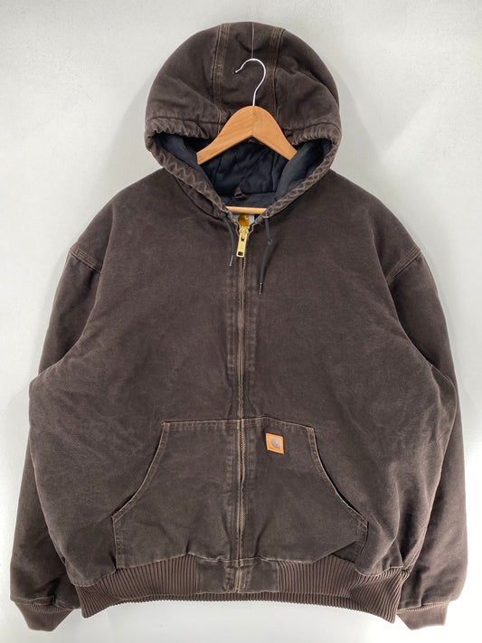 Vintage CARHARTT Size XXL Zip-Up Hoodie Duck Jacket / F5163J