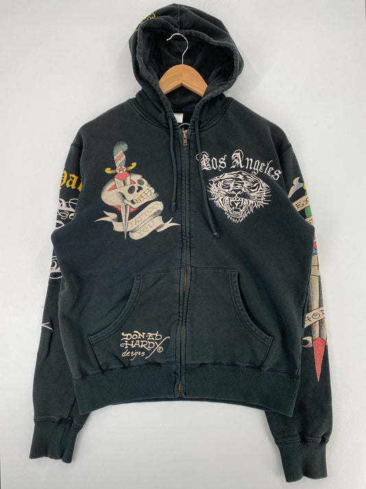 Vintage ED HARDY Size Ladies L Hoodie Sweat-shirt / G1370S