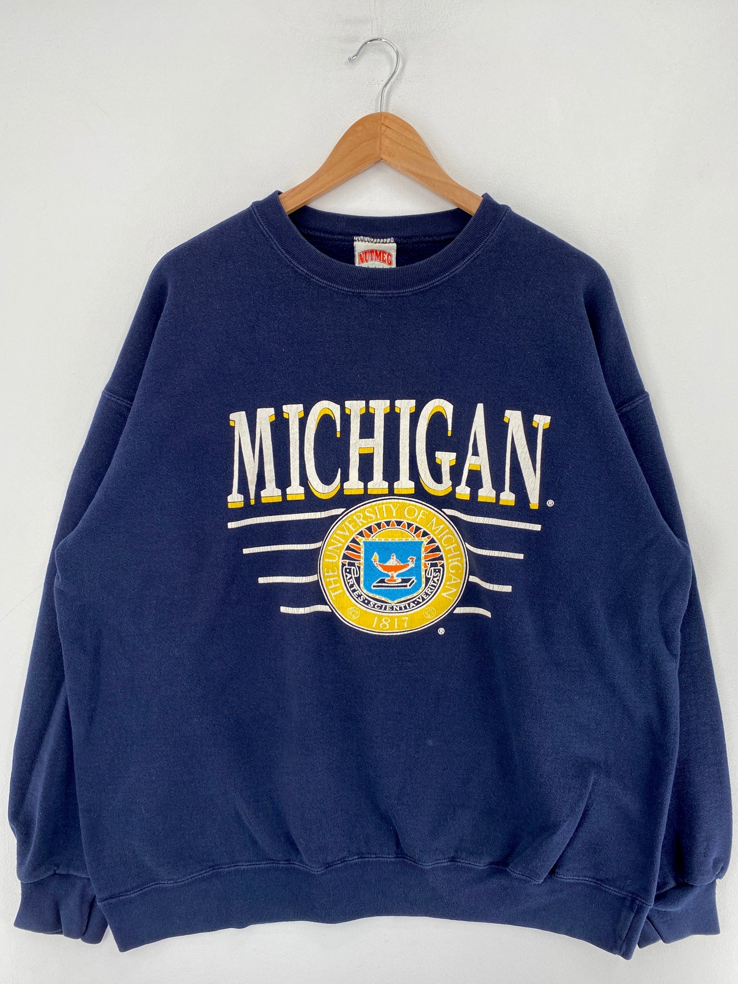 90's MICHIGAN Made in USA Size XL Vintage College Sweat-Shirt / G2941S