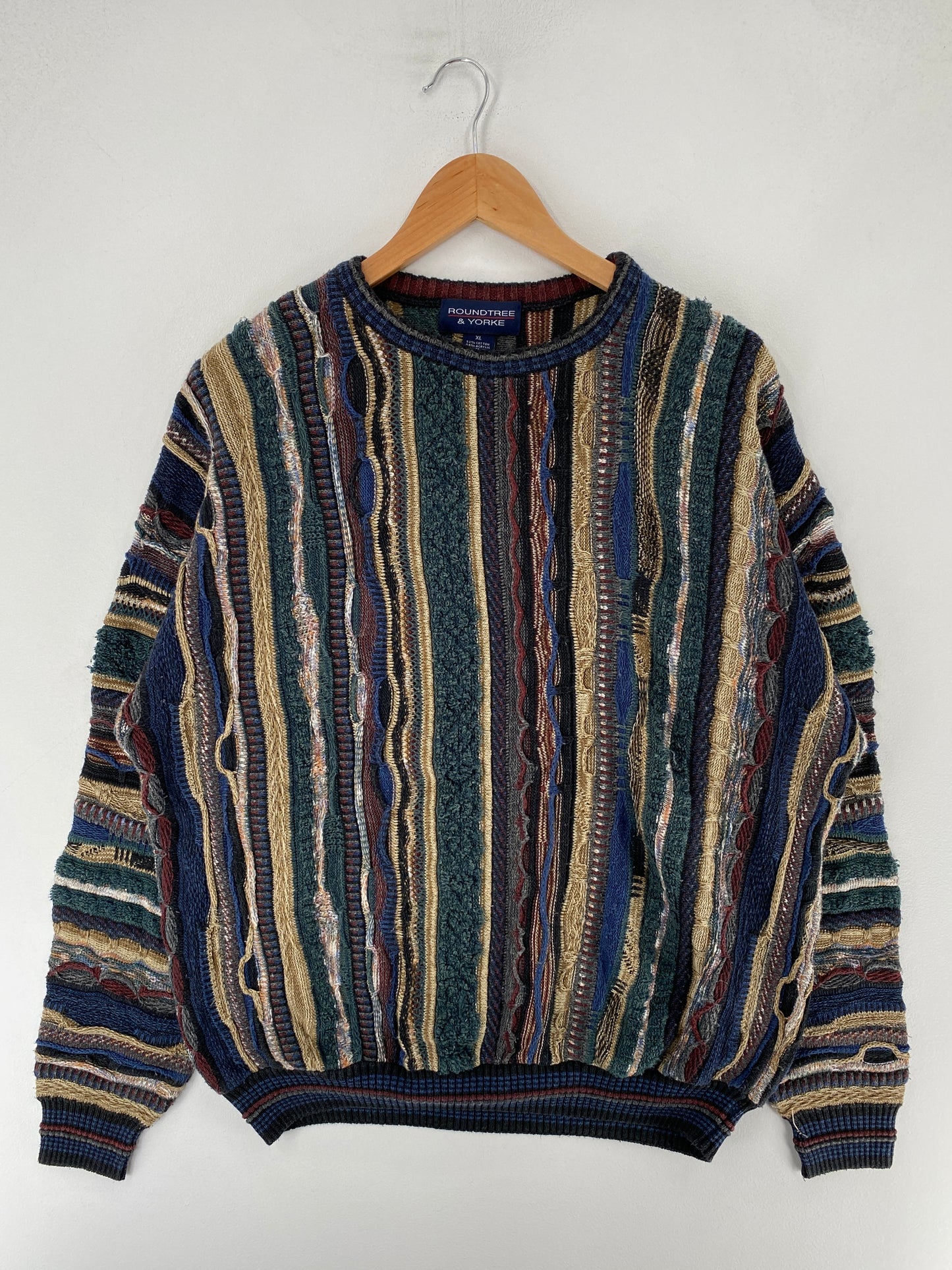 Vintage 3D COOGI-STYLE Size XL Cotton Knit Sweater / F3418K