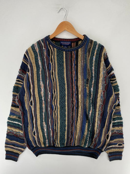 Vintage 3D COOGI-STYLE Size XL Cotton Knit Sweater / F3418K