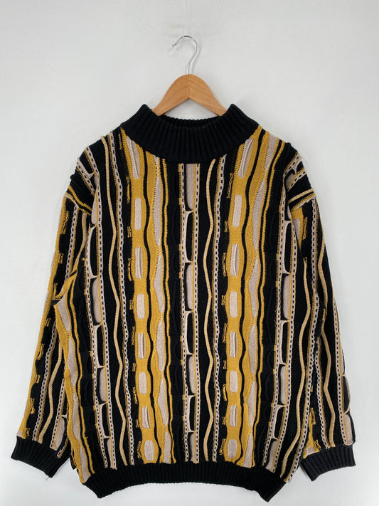 Vintage 3D COOGI-STYLE Size XL Cotton Knit Sweater / F4394K