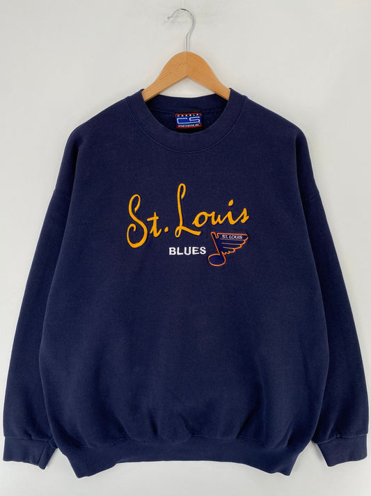 90’s ST. LOUIS BLUES Made in USA Size XL NHL Sweat-Shirt / F8040S