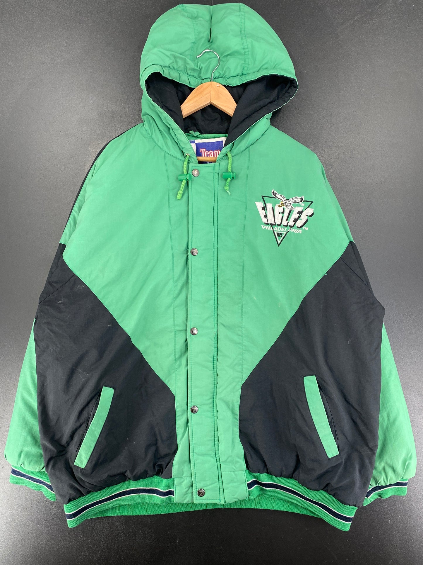 90’s PHILADELPHIA EAGLES Size XXL NFL Nylon Jacket / F9827J