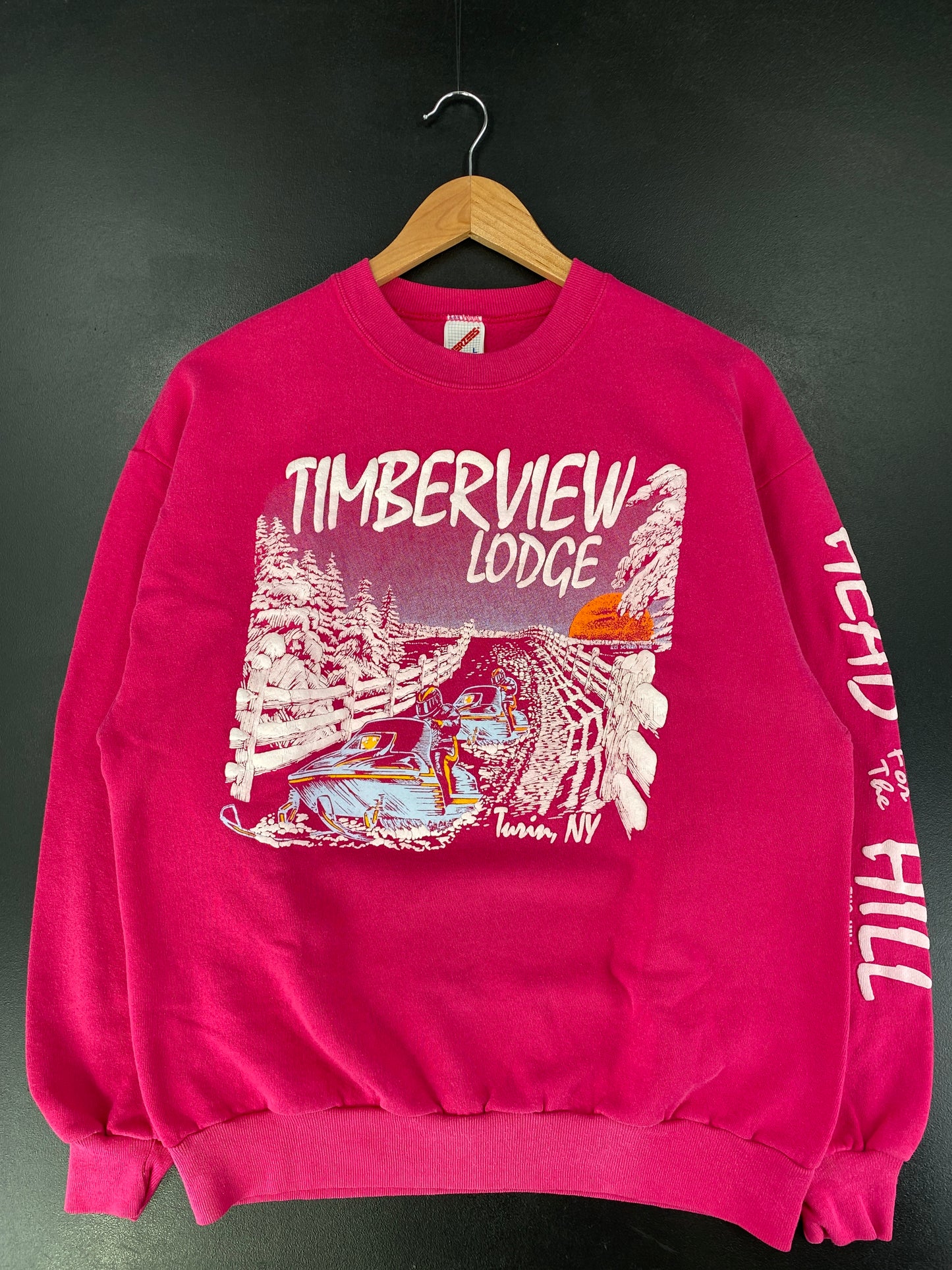 90's TIMBERVIEW LODGE Made in USA Size L Vintage Sweat-shirt / G427S