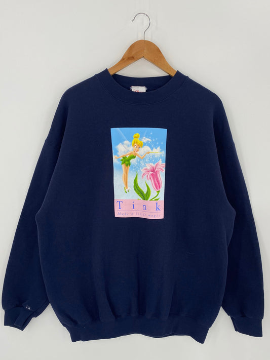 00’ DISNEY TINKER BELL Size No Tag (Approx. XL) Vintage Sweat-shirt / F3078S