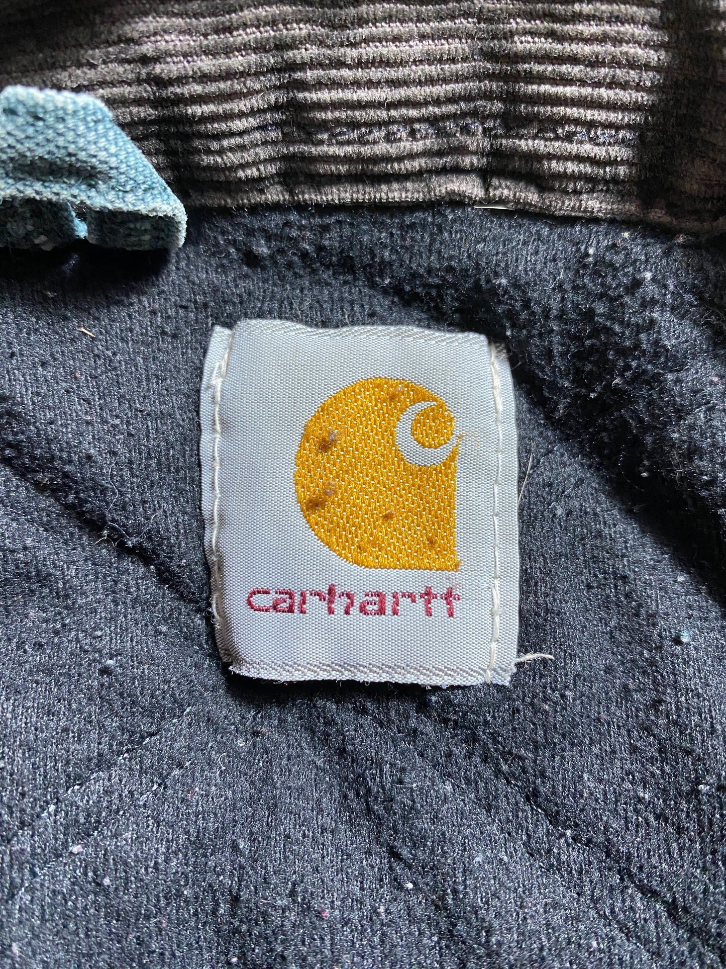 Vintage CARHARTT Size No Tag (Approx.L) Zip-Up Duck Jacket / F5285J