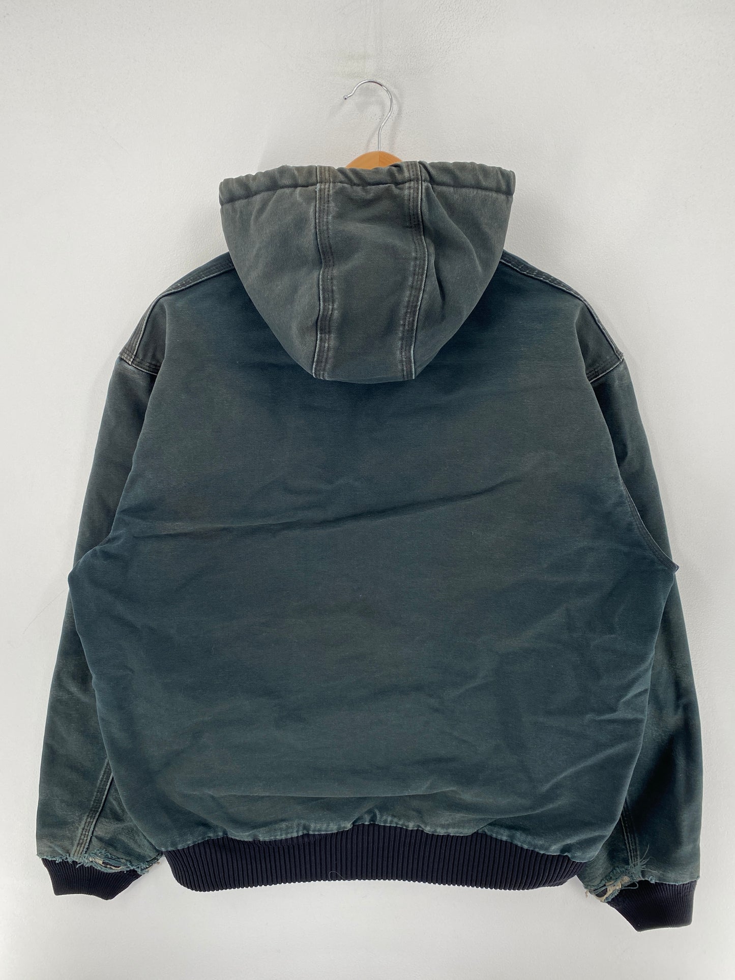 Vintage CARHARTT Size L Zip-Up Hoodie Duck Jacket / F5162J