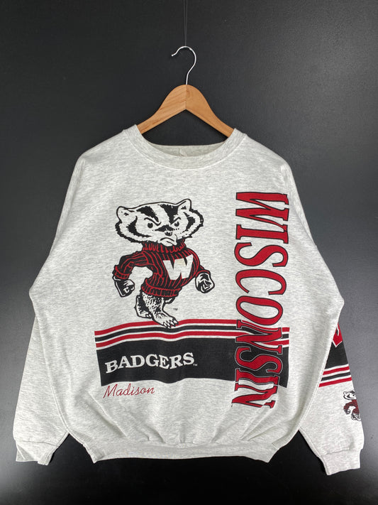 90’s WISCONSIN BADGERS Size 2 (Approx.XXL) College Sweat-Shirt / F4402S