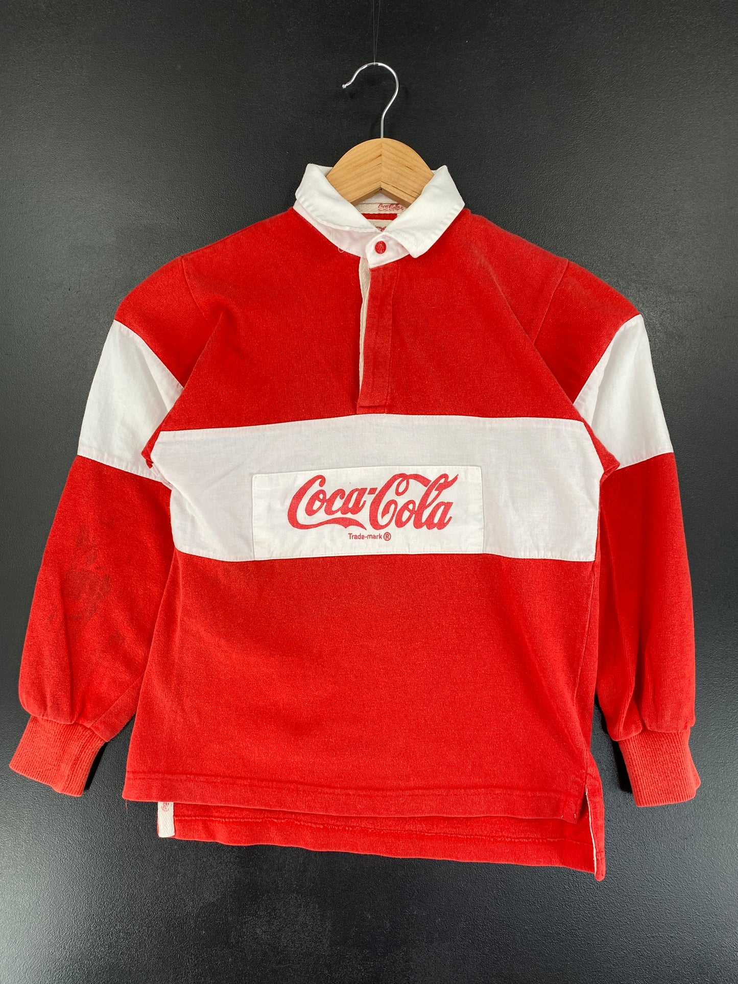 .80’s KIDS COCA-COLA Size Kids M Rugby-Shirt / F9358T