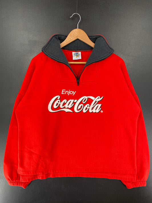 1987 COCA COLA Size Approx. L Half-Zip Sweat-Shirt / G6020S