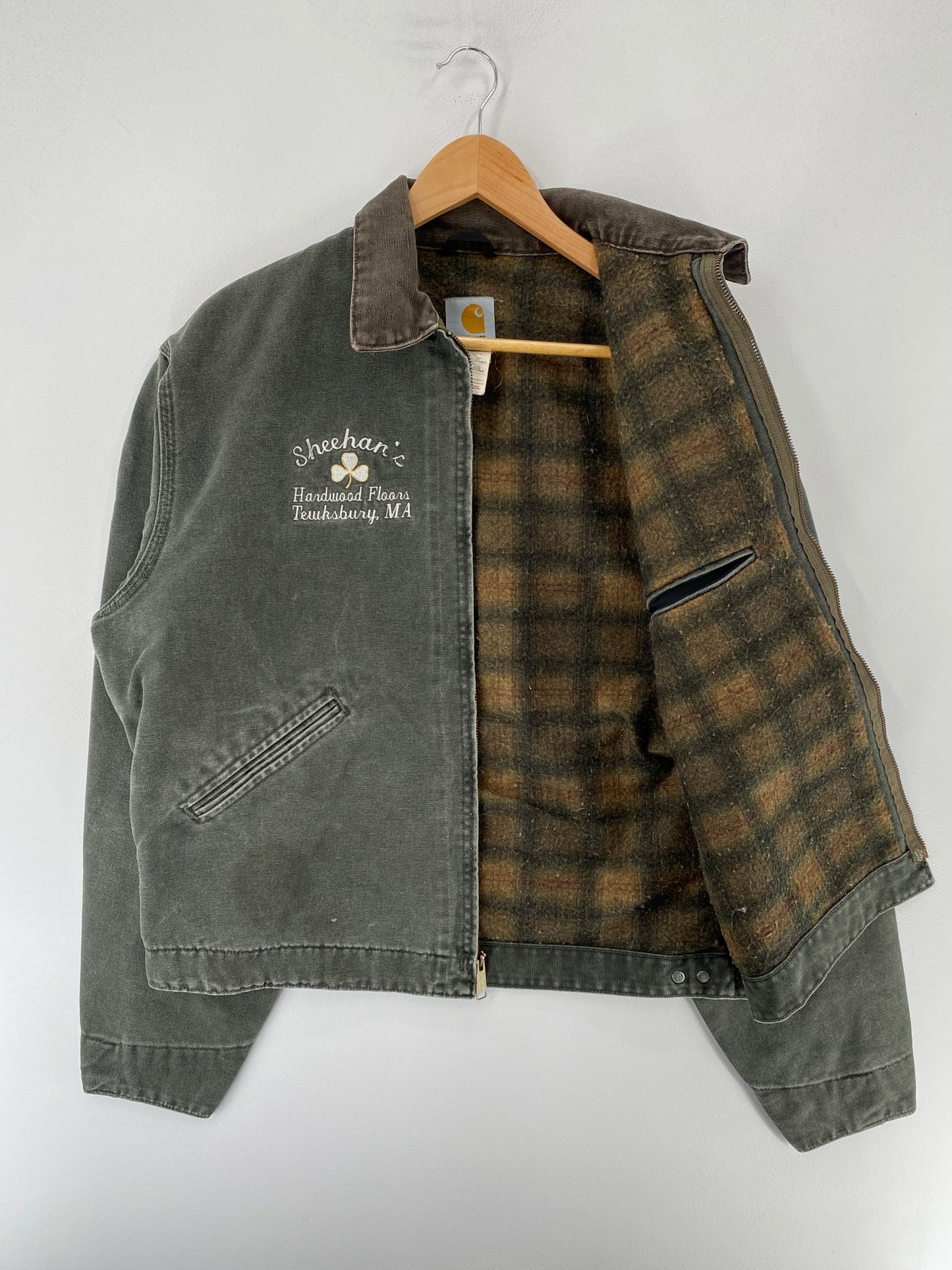 Vintage CARHARTT Size L ZIP-UP Duck Jacket / F2741J