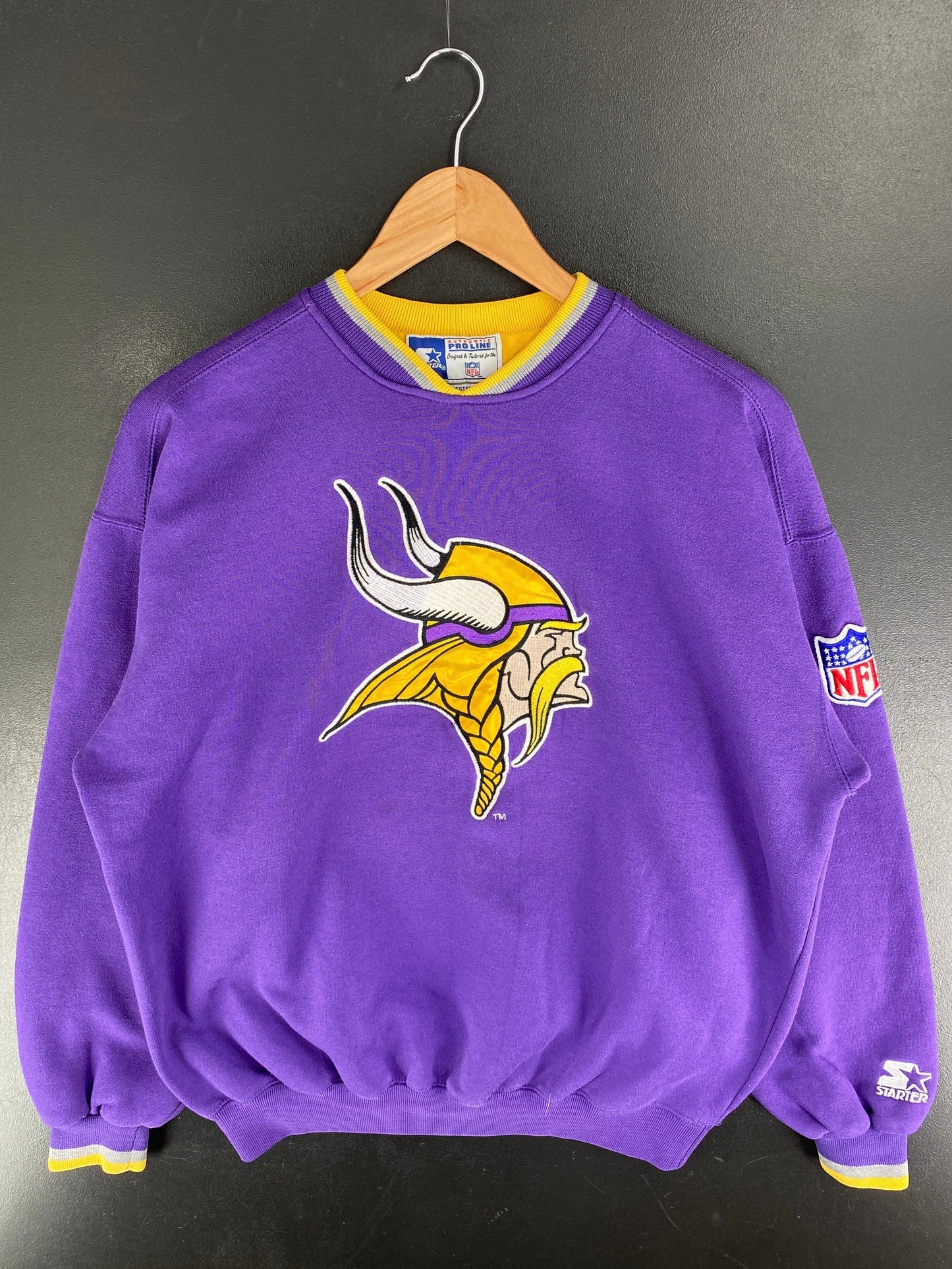 90’s STARTER x MINNESOTA VIKINGS Size M NFL Sweat-shirt / F8503S