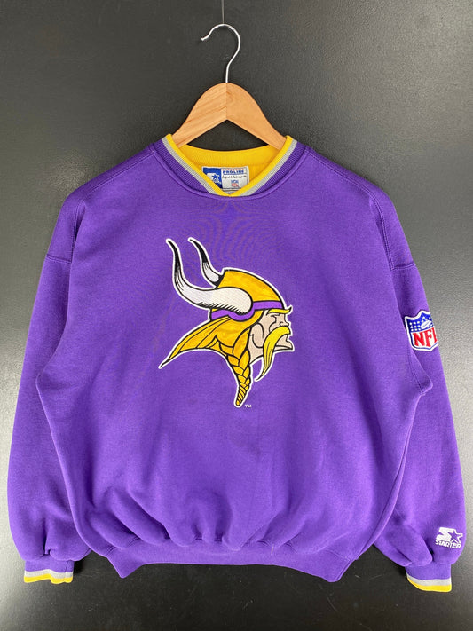 90’s STARTER x MINNESOTA VIKINGS Size M NFL Sweat-shirt / F8503S