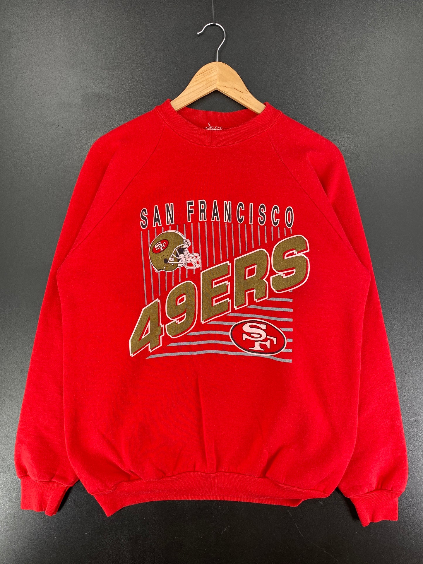 Early 90’s SAN FRANCISCO 49ERS Size No Tag (Approx.XL) NFL Sweat-shirt / F2564S