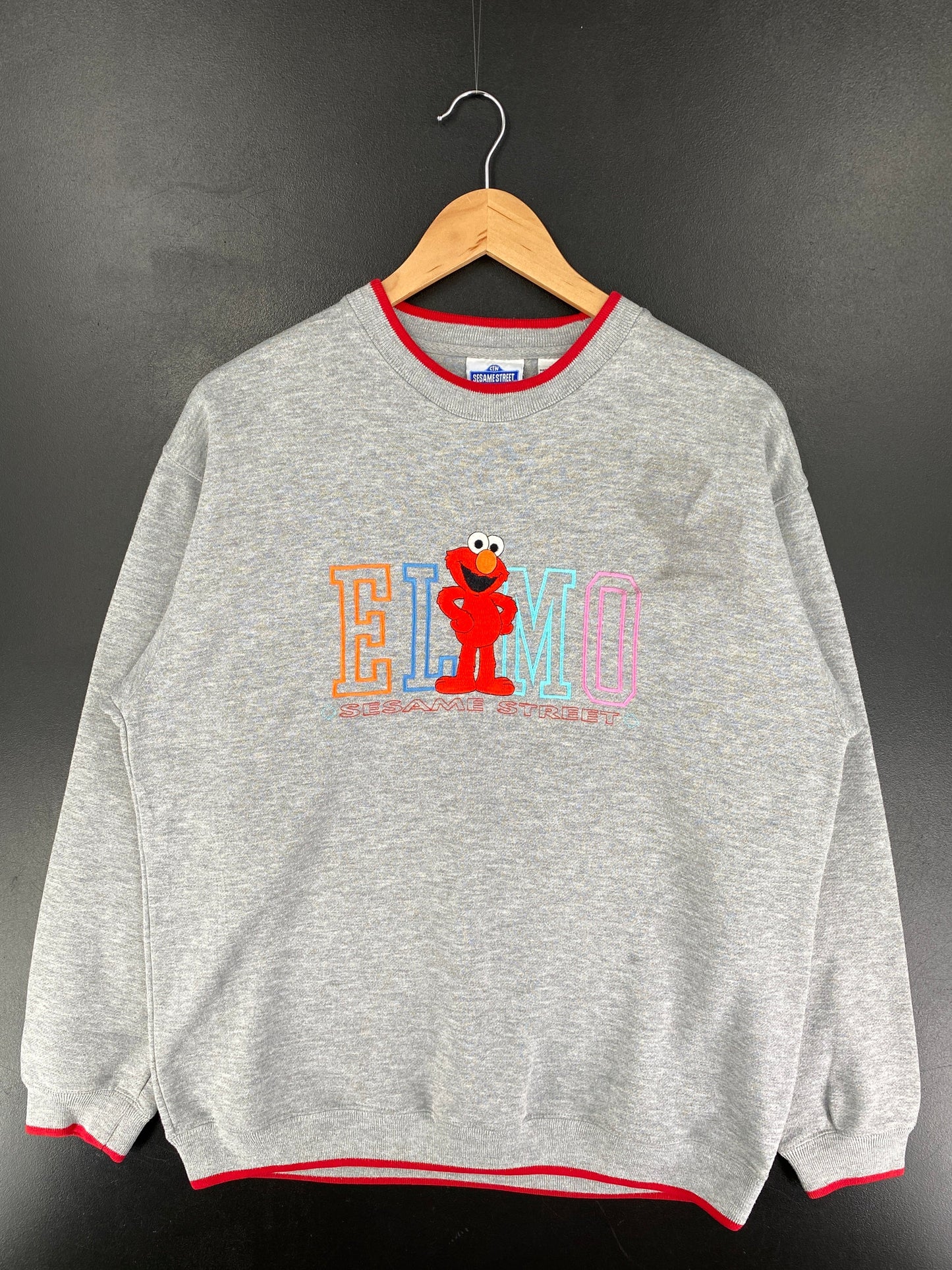 Vintage SESAME STREET ELMO Size L Sweat-Shirt / G804S
