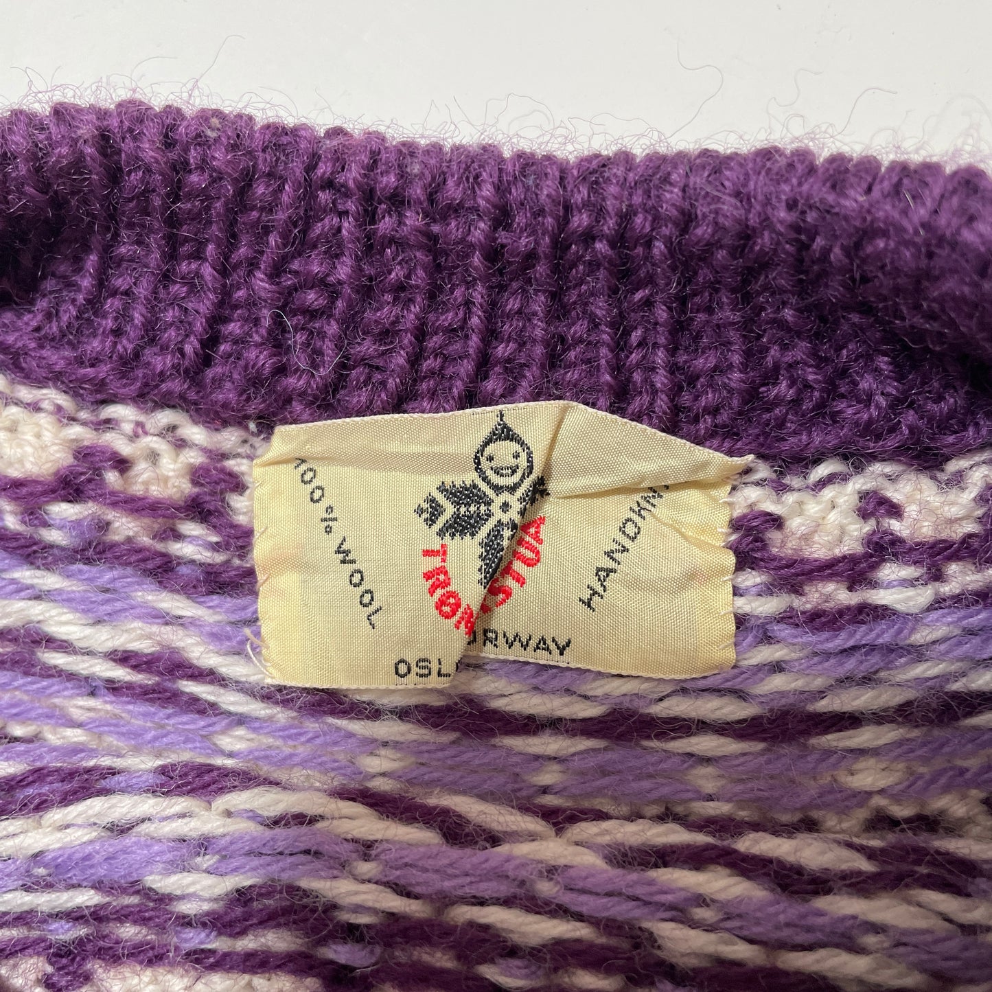 (Approx.M) Vintage Nordic Hand Knit Wool Sweater / A1262K