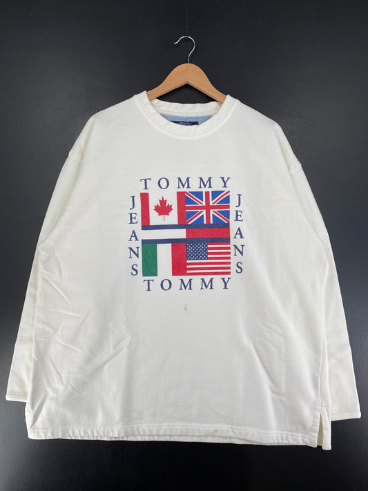 90’s TOMMY JEANS Made in USA Size L Vintage Sweat-shirt / G1269S