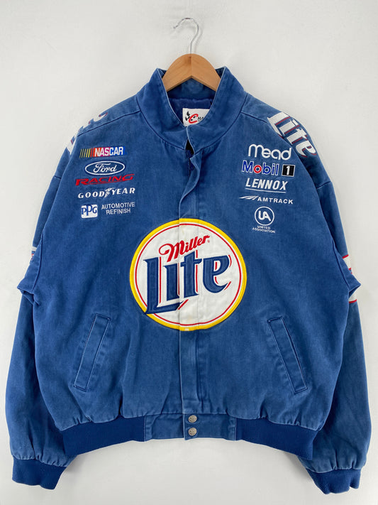 Vintage MILLER LITE Size L Racing Jacket / F8870N