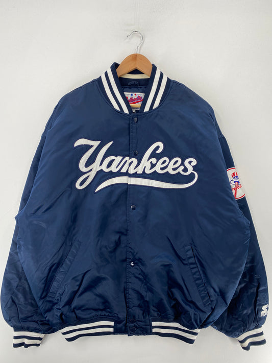 90’s STARTERxNEW YORK YANKEES Size XXL Padded Nylon Jacket / F8874N