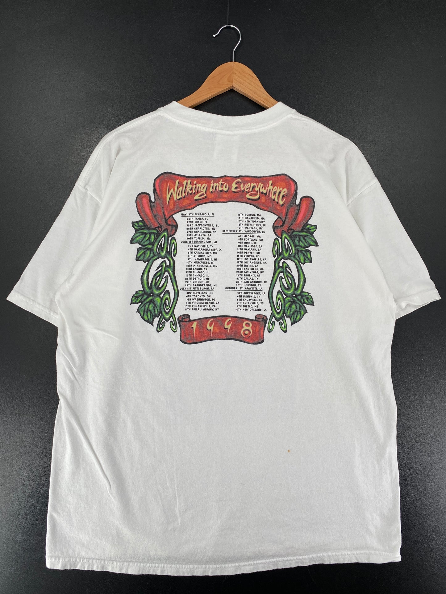 1998 JIMMY PAGE & ROBERT PLANT Size XL Vintage Music Band Tour T-Shirts / G3316T