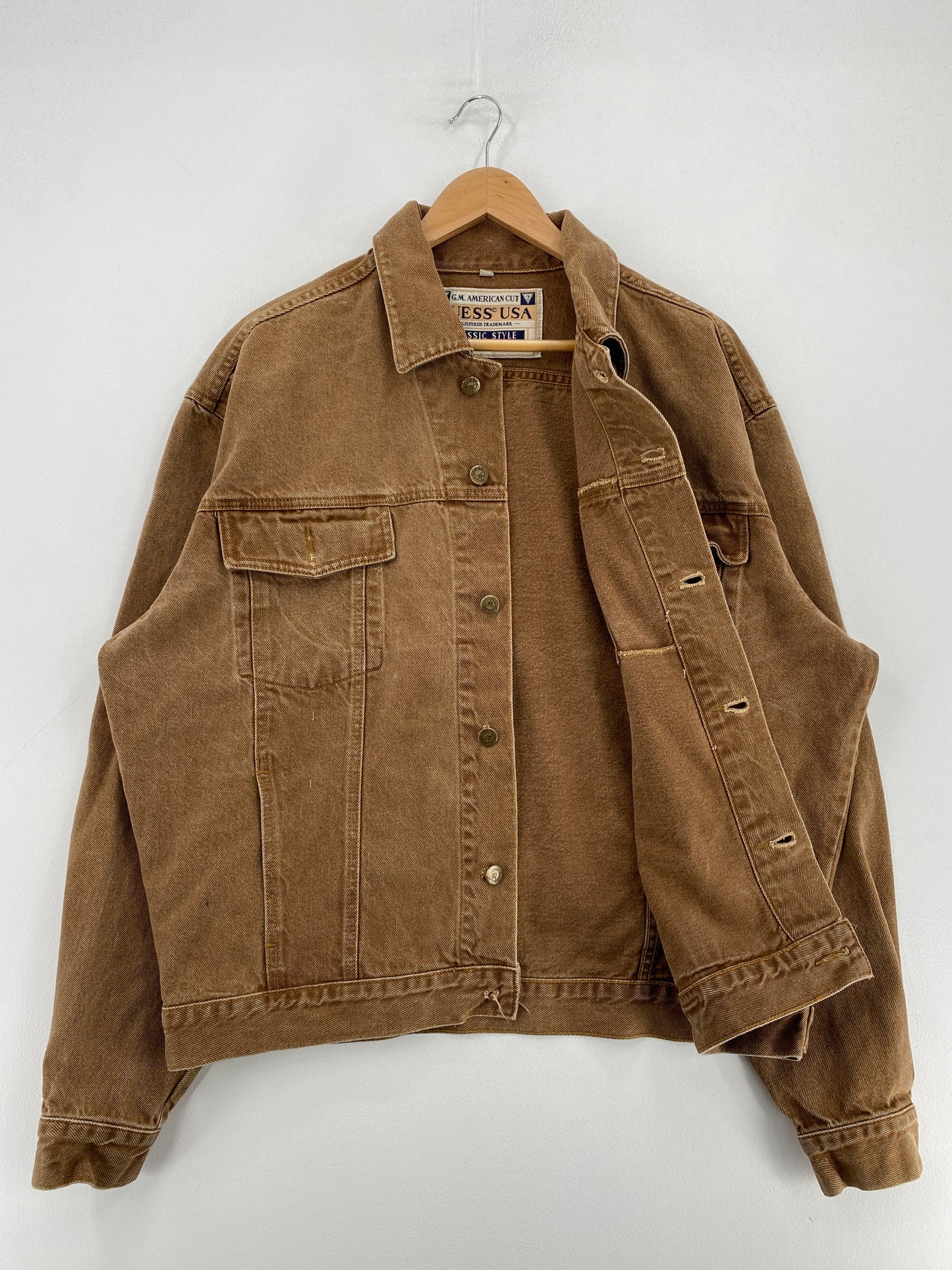 90's GUESS USA Made in USA Size XL Vintage Denim Jacket / G4444J
