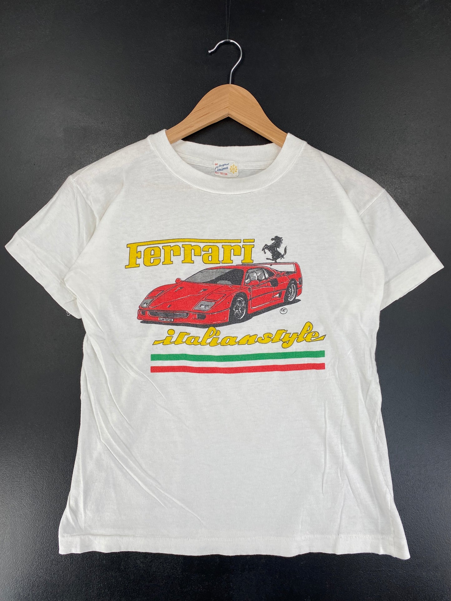 90’s FERRARI Size Ladies M Racing T-Shirt / F9706T