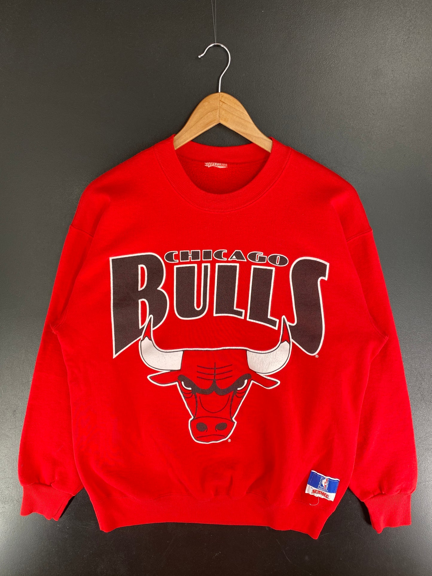 90’s CHICAGO BULLS Size No Tag (Approx.L) NBA Sweat-Shirt / F3974S