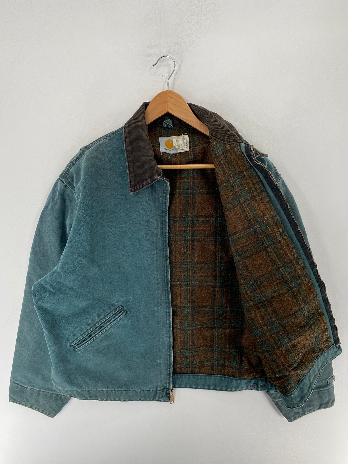 90’s CARHARTT Made in USA Size XL Zip-Up Duck Jacket / F4986J