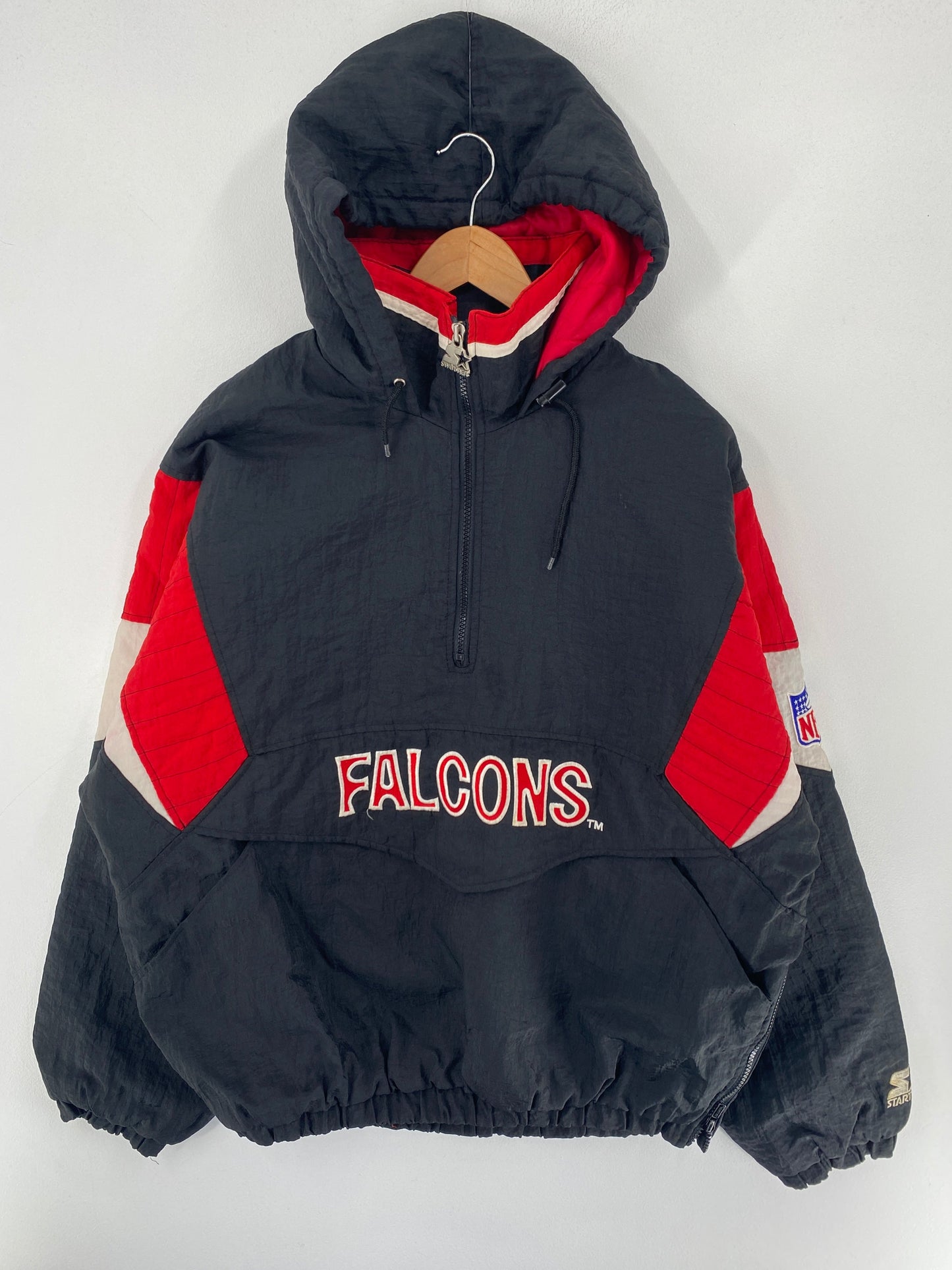 90’s STARTER x FALCONS Size L NFL Padded Nylon Jacket / F6996N